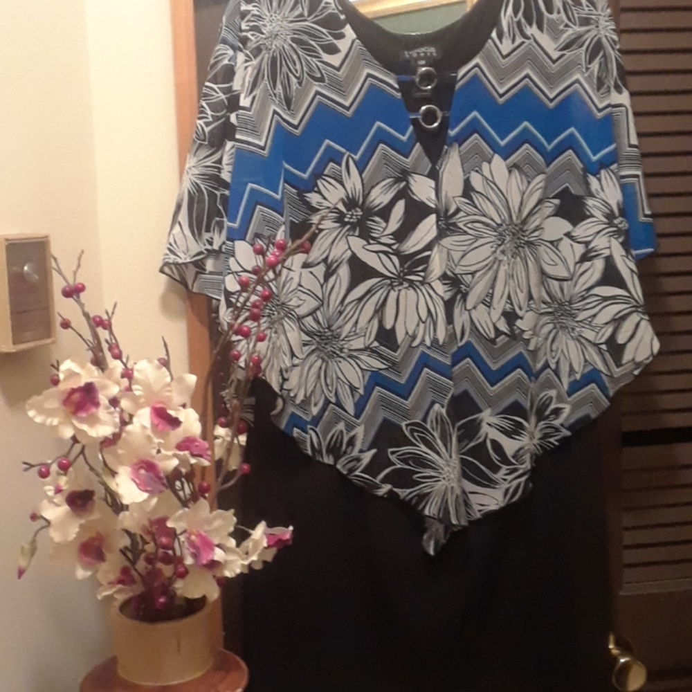 PONCHO SHEER  OVERLAY DRESS